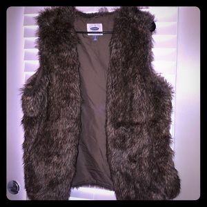 Old navy faux fur vest
